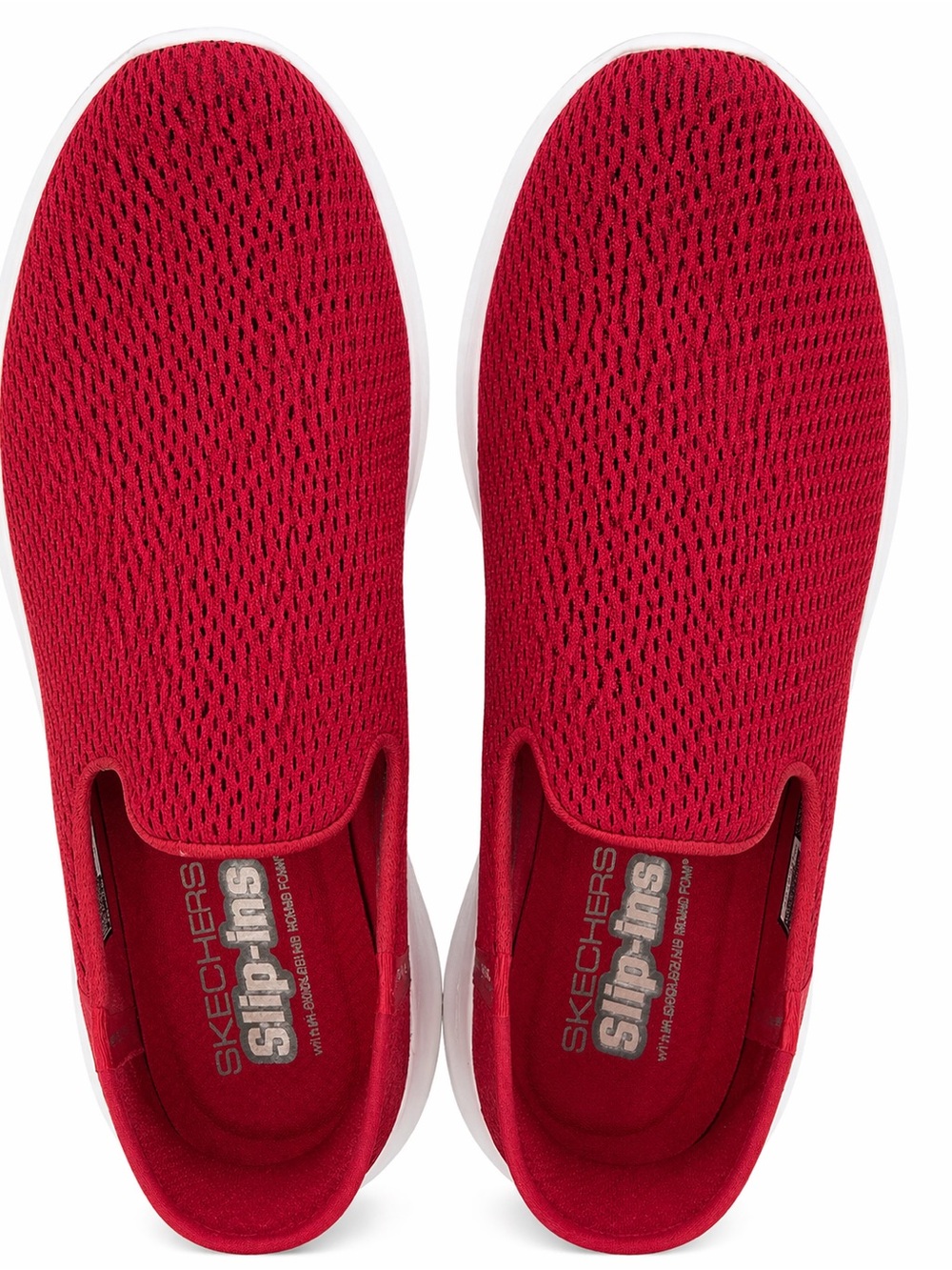 Skechers Slip-Ins Memory Foam Sneakers Size 9.5 Red Comfort Shoes EUC